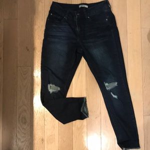 Refuge | Dark wash distressed ripped jeans